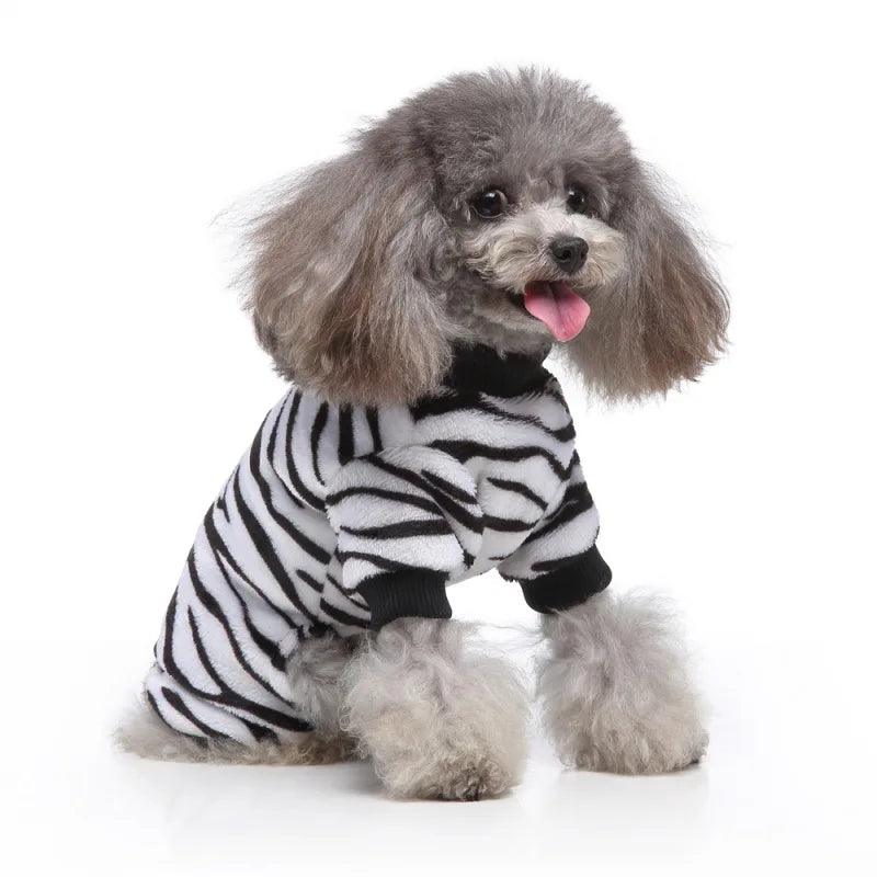 Dog Pajamas Winter Dog Clothes Dot Print Warm Jumpsuits Coat For Small Dogs Puppy Dog Cat Chihuahua Pomeranian Nightshirt Pants