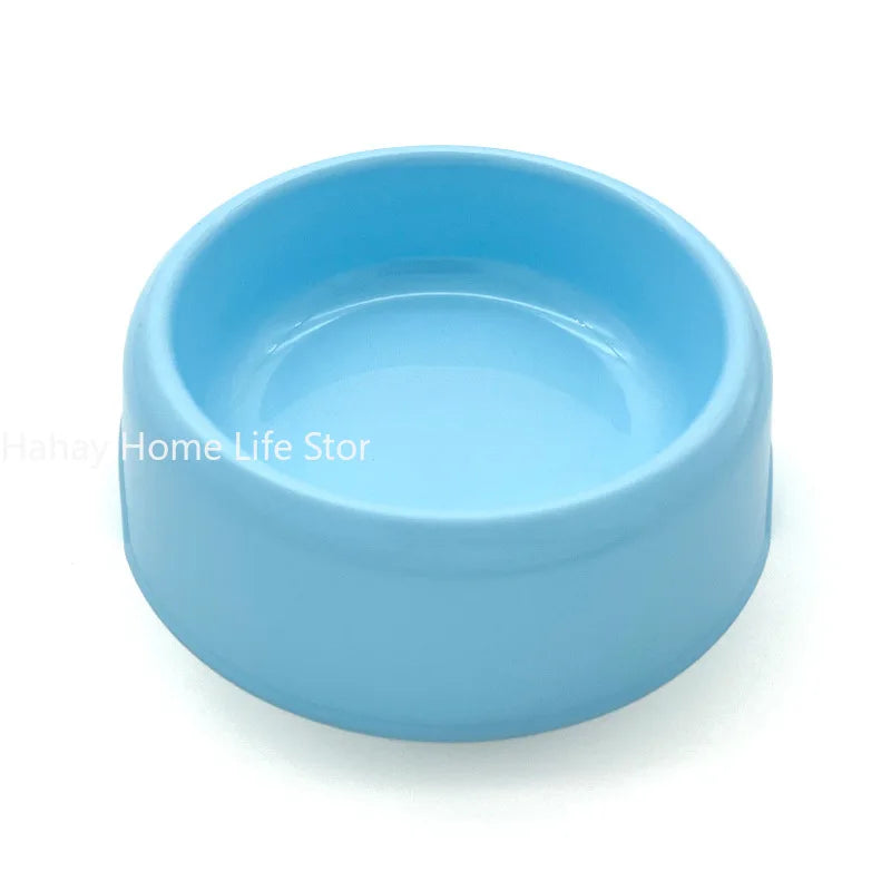 Nordic Style Pet Plastic Bowl Solid Color Simple Round Mouth Dog Bowl Small Fresh Dog Food Set Cat Pet Bowl Dog Accessories
