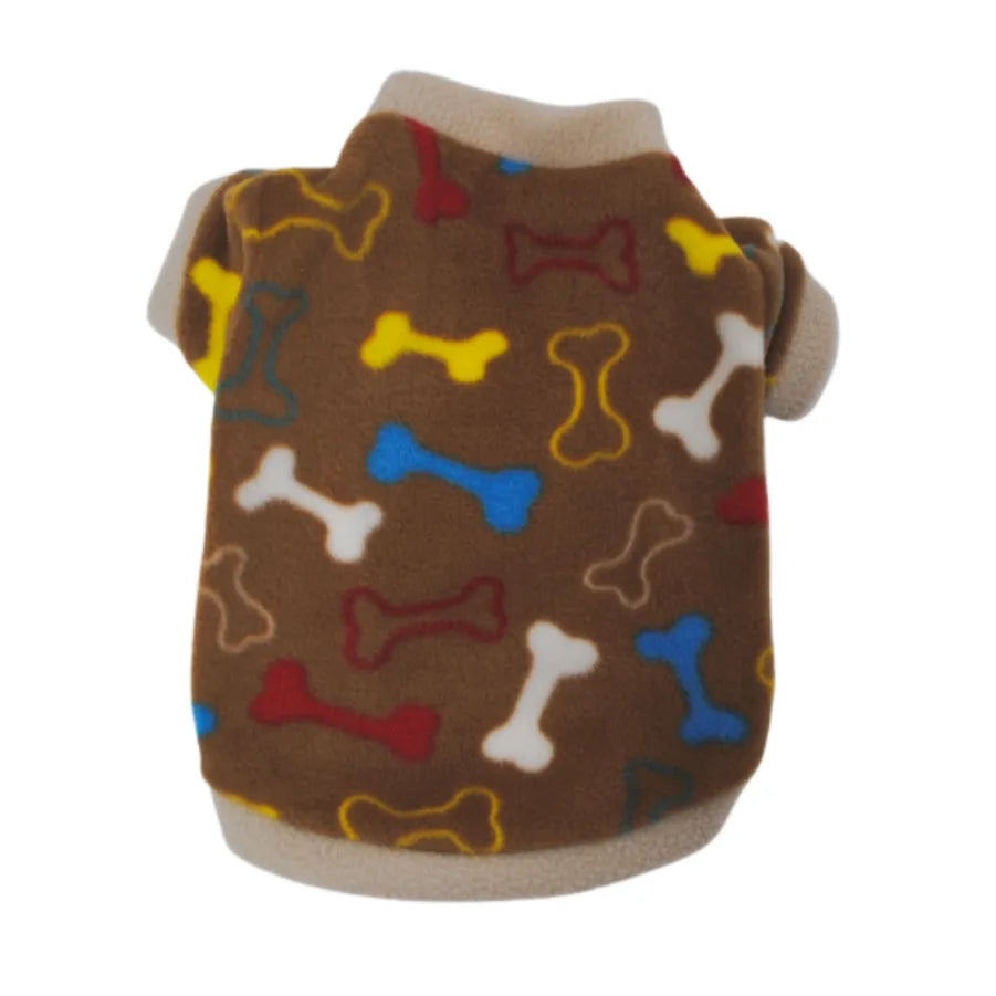 Pet Dog Clothes Winter Chihuahua Puppy Dog Coat Fleece Clothing For Pug Teddy Printed Cats Coat Jackets Warm Pets Outfits