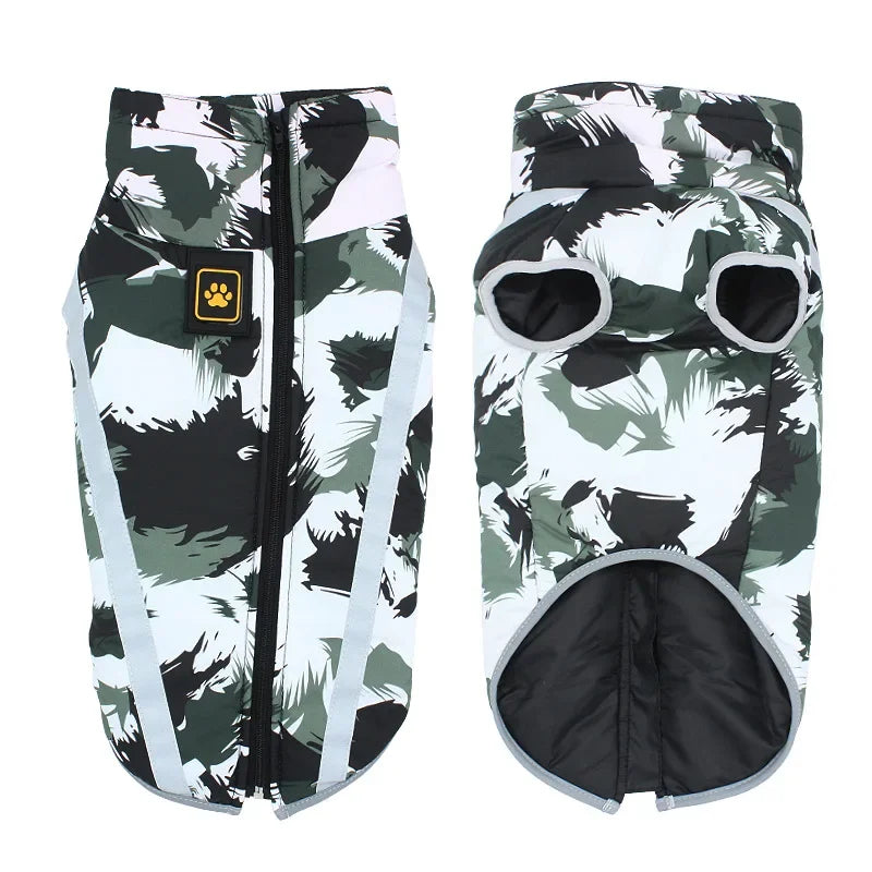 Warm Dog Clothes Winter Coat Waterproof Pet Padded Vest Zipper Jacket For Small Medium Large Dogs Pug Chihuahua Ropa Para Perros