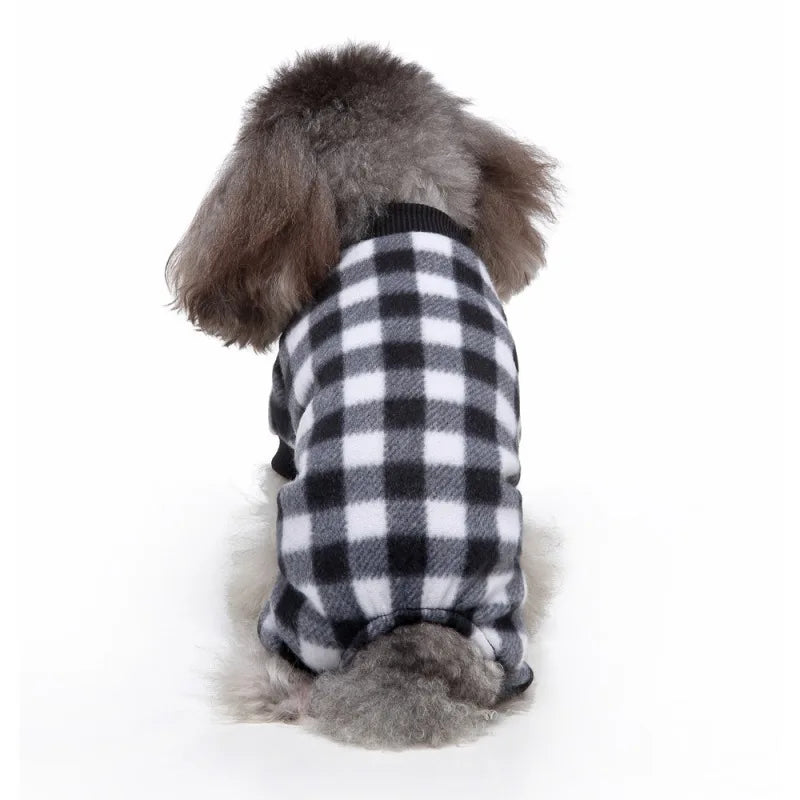 Dog Pajamas Winter Dog Clothes Print Warm Jumpsuit Coat For Small Dogs Puppy Dog Cat Chihuahua Pomeranian Clothing Jumpsuits