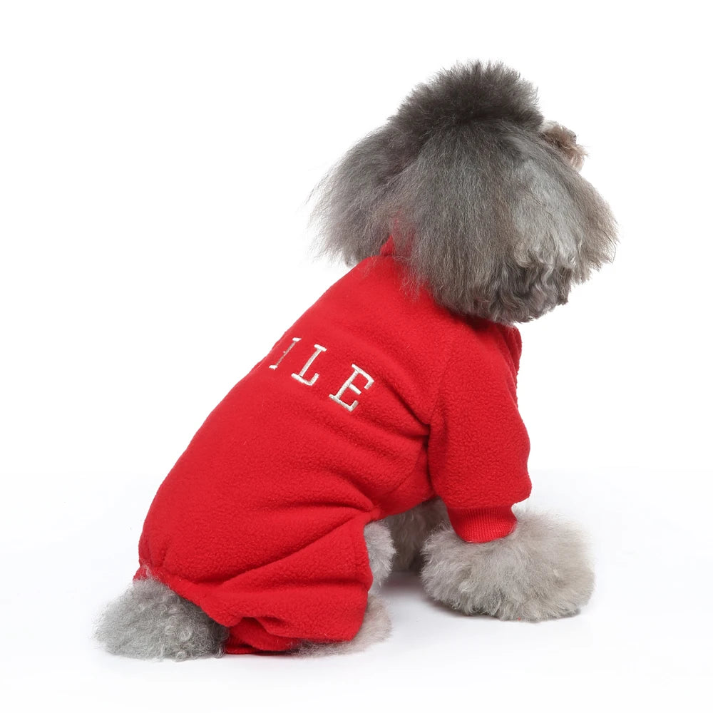 Wholesale Polartec Fleece Dog Jumpsuit Designer Body Shedding Pet Coat with 4 Legs Ropa Clothes for Hunde Chien