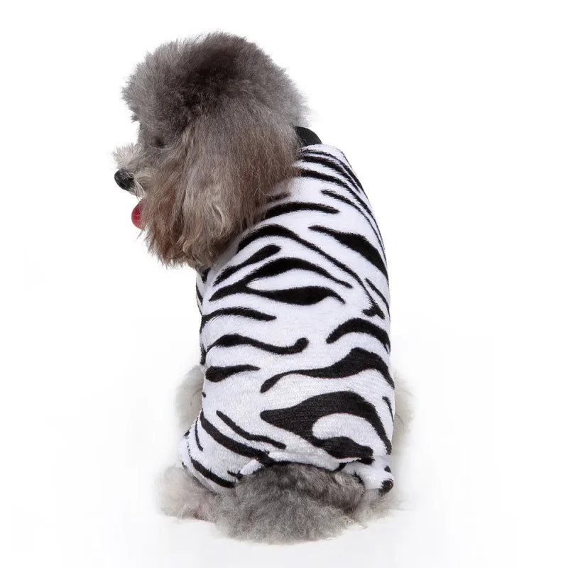 Dog Pajamas Winter Dog Clothes Print Warm Jumpsuit Coat For Small Dogs Puppy Dog Cat Chihuahua Pomeranian Clothing Jumpsuits