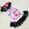 Luxury & Cute Pink Lace Pet Dress for Spring Summer Polyester Plaid Skirt in Simple Style for Dogs