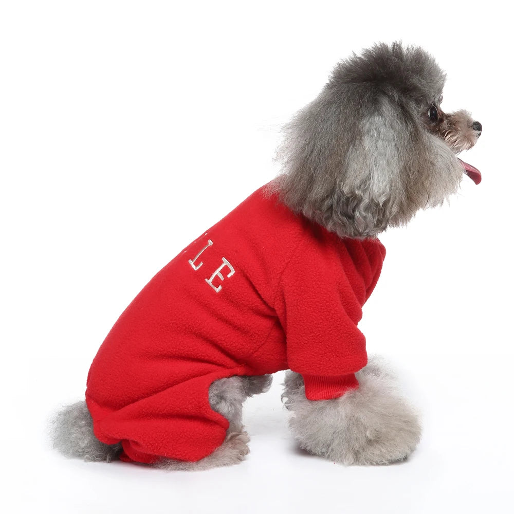 Wholesale Polartec Fleece Dog Jumpsuit Designer Body Shedding Pet Coat with 4 Legs Ropa Clothes for Hunde Chien