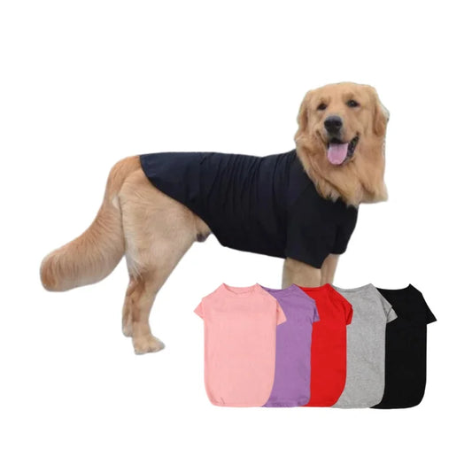 Dog Costumes Basic Blank T-Shirt Tee Shirts for Large Small Dogs Pet Clothing Dog Cat t Shirt in Stock 1pc Custom Logo