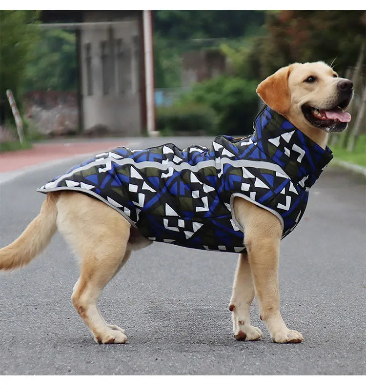 Winter Warm Dog Clothes Windproof Waterproof Dog Coats Pet Outdoor Jackets Reflective Plaid Design Pet Clothes For Dogs Winter