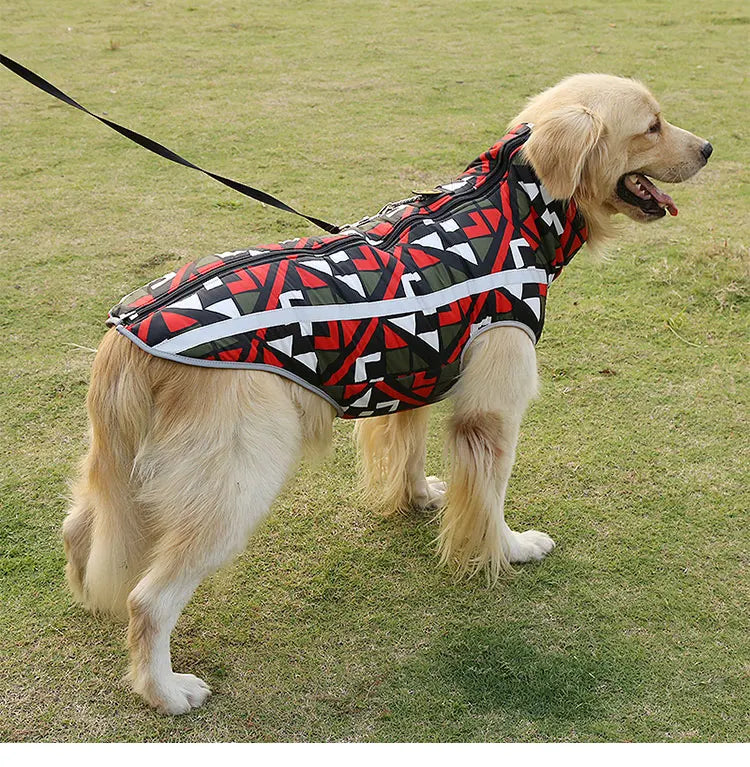 Winter Warm Dog Clothes Windproof Waterproof Dog Coats Pet Outdoor Jackets Reflective Plaid Design Pet Clothes For Dogs Winter