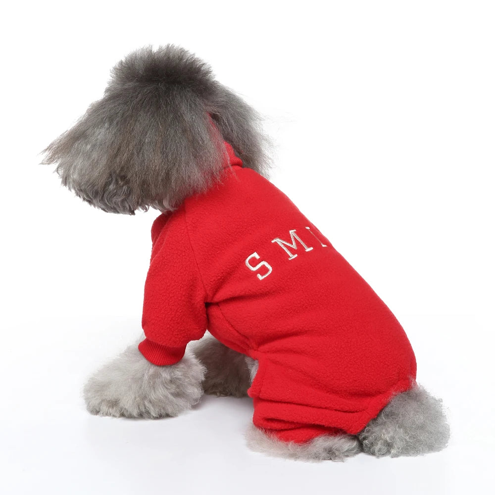 Wholesale Polartec Fleece Dog Jumpsuit Designer Body Shedding Pet Coat with 4 Legs Ropa Clothes for Hunde Chien