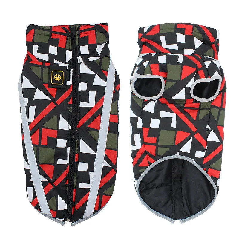 Warm Dog Clothes Winter Coat Waterproof Pet Padded Vest Zipper Jacket For Small Medium Large Dogs Pug Chihuahua Ropa Para Perros