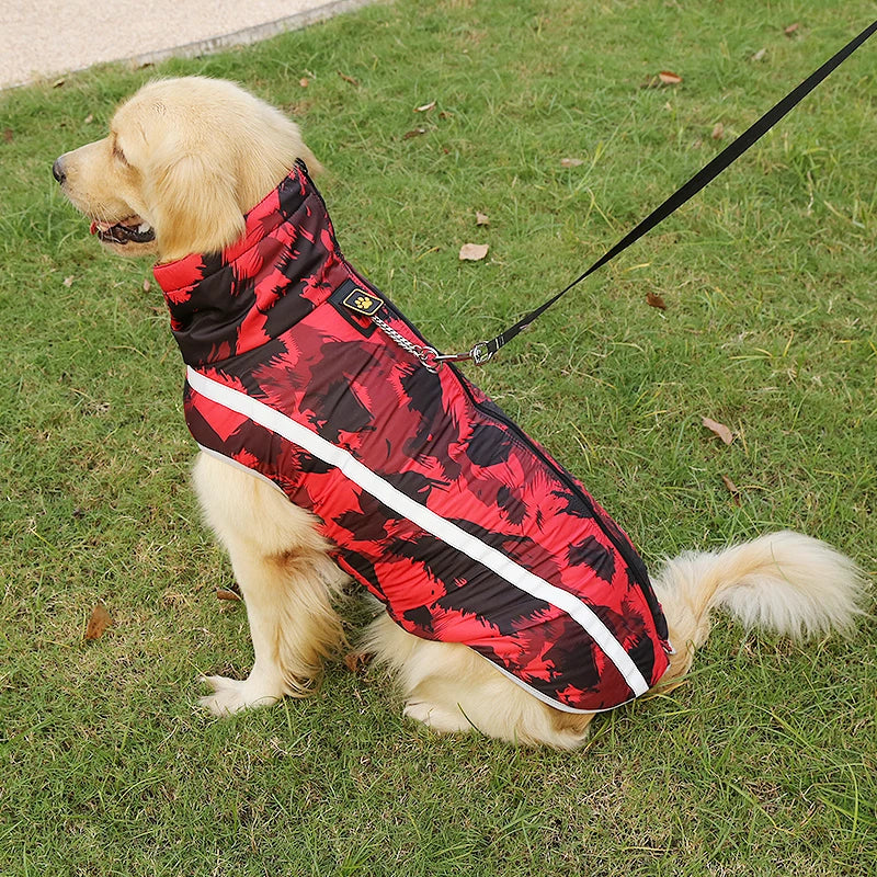 Winter Warm Dog Clothes Windproof Waterproof Dog Coats Pet Outdoor Jackets Reflective Plaid Design Pet Clothes For Dogs Winter