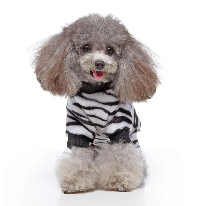 Dog Pajamas Winter Dog Clothes Dot Print Warm Jumpsuits Coat For Small Dogs Puppy Dog Cat Chihuahua Pomeranian Nightshirt Pants