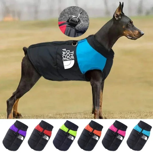 Waterproof Padded Zipper Jacket for Dogs, Warm Dog Clothes, Pet Coat, Winter Vest, Small and Medium Dogs, The Dog Face Outfit