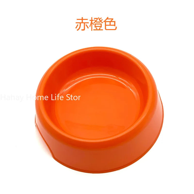 Nordic Style Pet Plastic Bowl Solid Color Simple Round Mouth Dog Bowl Small Fresh Dog Food Set Cat Pet Bowl Dog Accessories
