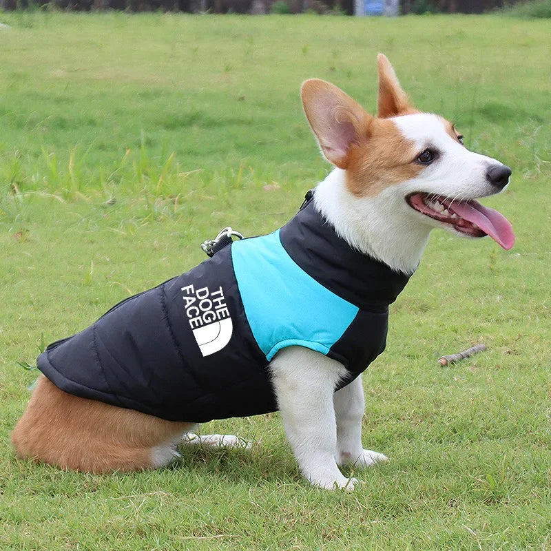 Waterproof Padded Zipper Jacket for Dogs, Warm Dog Clothes, Pet Coat, Winter Vest, Small and Medium Dogs, The Dog Face Outfit