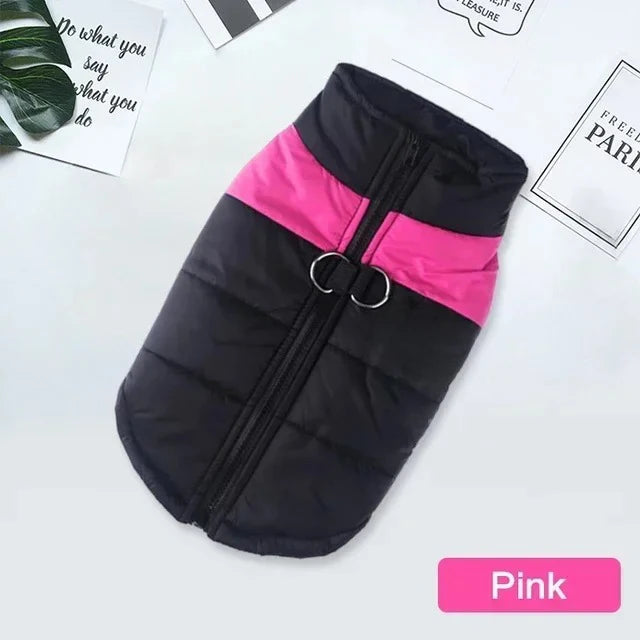 Waterproof Padded Zipper Jacket for Dogs, Warm Dog Clothes, Pet Coat, Winter Vest, Small and Medium Dogs, The Dog Face Outfit