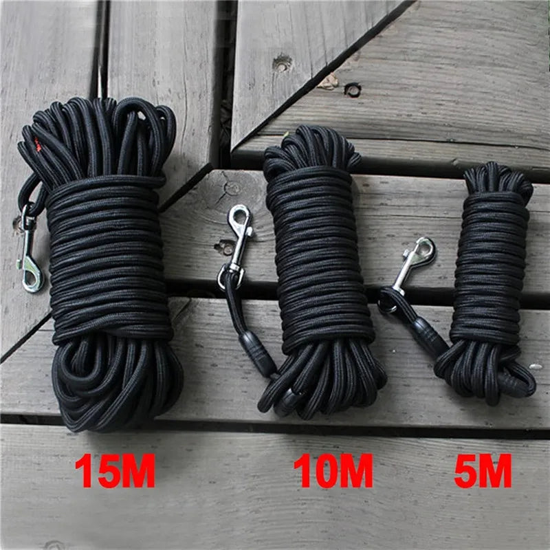 5m 10m 15m Long Dog Leash Nylon Long Tracking Round Rope Outdoor Walking Training Pet Lead Leashes for Small Medium Large Dogs
