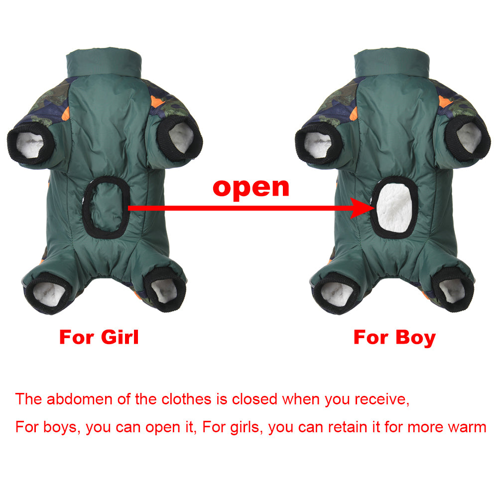 Pet Dog Clothes For Small Dogs Cat Winter Warm Fleece Thicken Coat Puppy Windproof Camouflage Jumpsuit Yorkshire Jacket Overalls