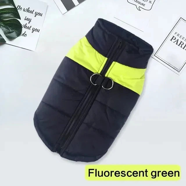 Waterproof Padded Zipper Jacket for Dogs, Warm Dog Clothes, Pet Coat, Winter Vest, Small and Medium Dogs, The Dog Face Outfit