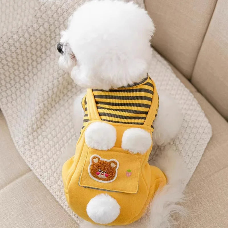 New Luxury Dog Clothes Puppy Costume Striped Dog Jumpsuit Pet Clothes for Dog Dog Sweatshirt Chihuahua French Bulldog Dog Romper