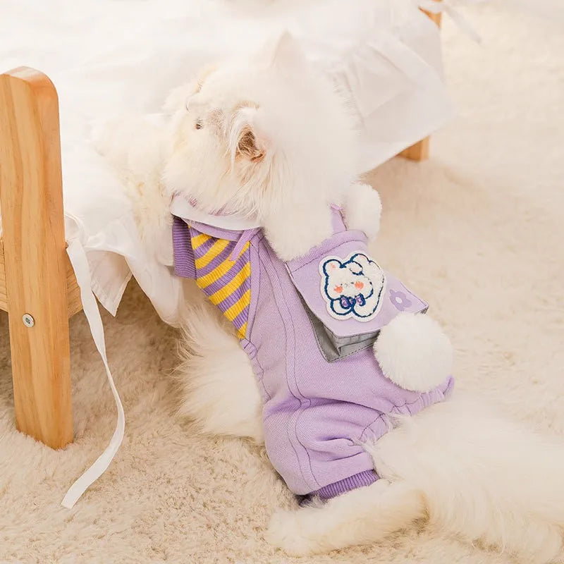 New Luxury Dog Clothes Puppy Costume Striped Dog Jumpsuit Pet Clothes for Dog Dog Sweatshirt Chihuahua French Bulldog Dog Romper