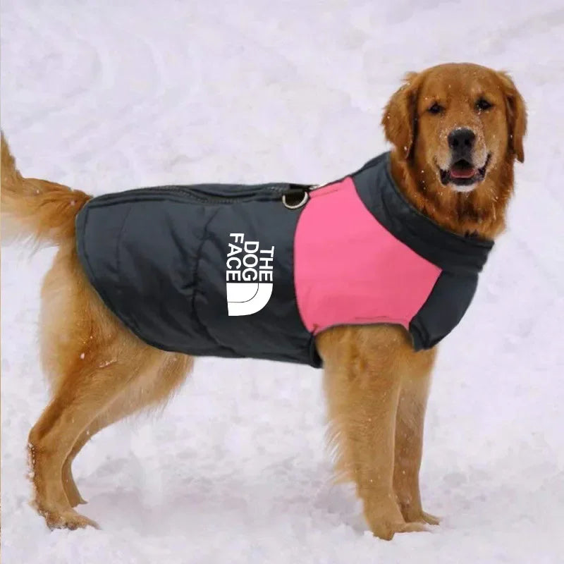 Waterproof Padded Zipper Jacket for Dogs, Warm Dog Clothes, Pet Coat, Winter Vest, Small and Medium Dogs, The Dog Face Outfit