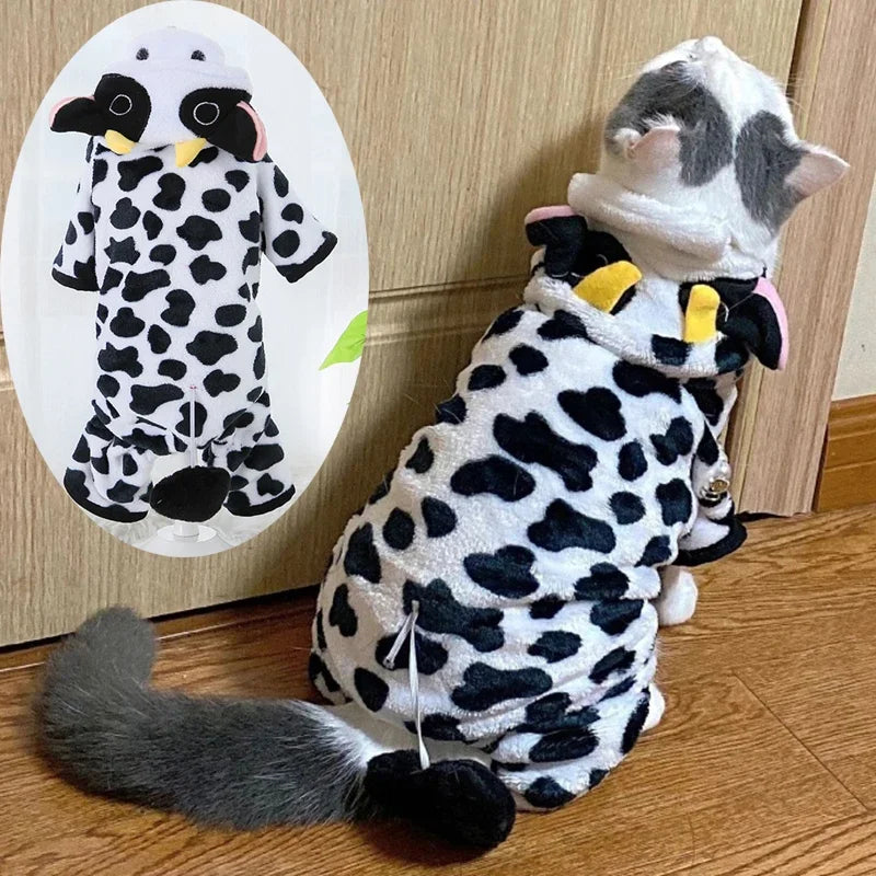Pet Clothes for Small Medium Dogs Flannel Dog Jumpsuits Soft Comfortable Winter Warm Dog Cat Costume  Chihuahua Teddy Pet Coats