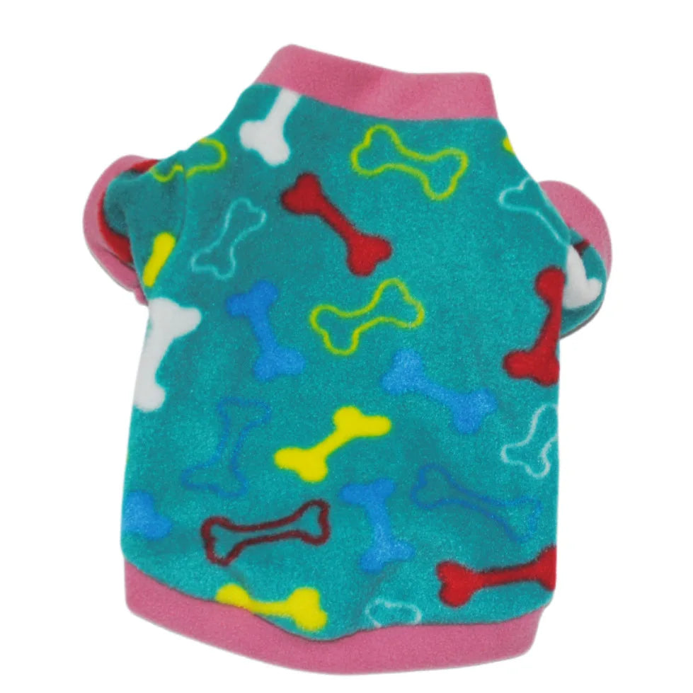 Pet Dog Clothes Winter Chihuahua Puppy Dog Coat Fleece Clothing For Pug Teddy Printed Cats Coat Jackets Warm Pets Outfits