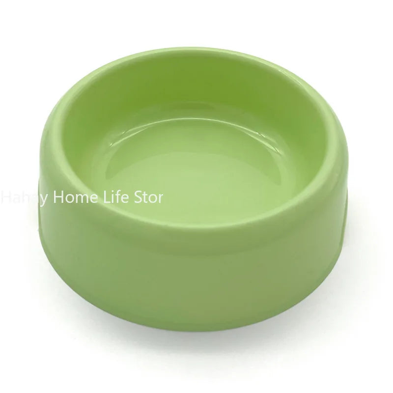 Nordic Style Pet Plastic Bowl Solid Color Simple Round Mouth Dog Bowl Small Fresh Dog Food Set Cat Pet Bowl Dog Accessories