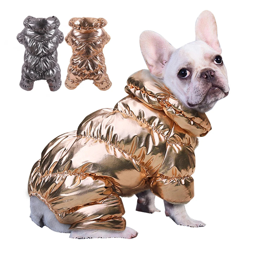 Waterproof Pet Dog Clothes Winter Dog Jumpsuit Coat Warm Jacket Thick Clothing overall For Small Medium Dogs French Bulldog
