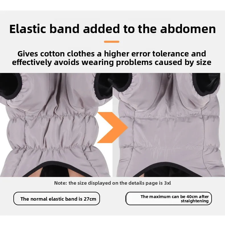 Autumn and Winter New Pet Clothes Reflective Thickened Dog Clothes Warm Dog Cotton Clothes Pet Clothes
