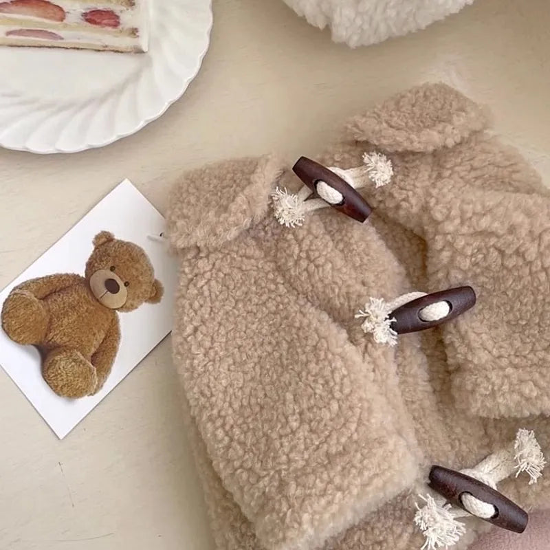 Autumn Soft Dog Jacket Coat Cute Solid Dog Clothes Luxury Puppy Overcoat Warm Plush Cat Hoodie Jacket Chihuahua Pet Coat Costume