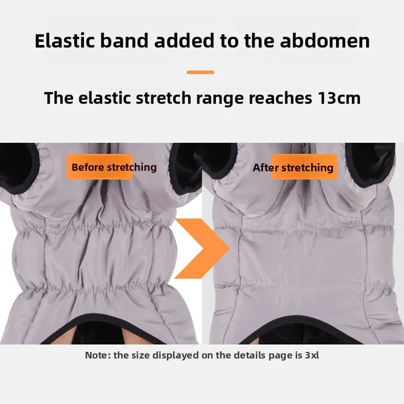 Autumn and Winter New Pet Clothes Reflective Thickened Dog Clothes Warm Dog Cotton Clothes Pet Clothes