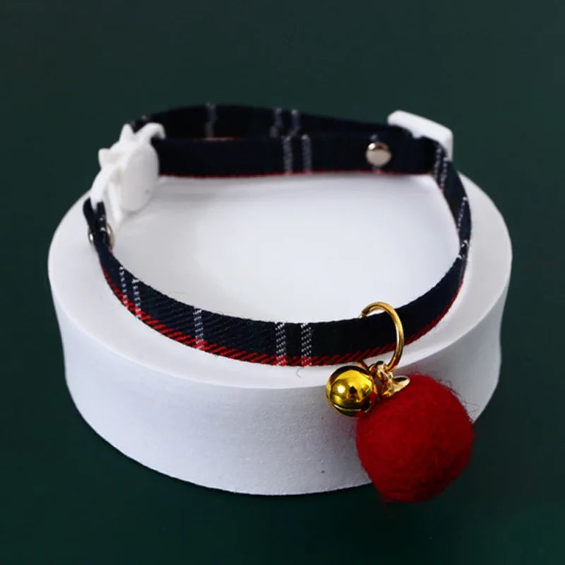 Christmas Cat Collar Big Bowknot Holiday Cats Dog Bow Tie Adjustable Neck Strap Pet Grooming Festival Puppy Kitten Necklace