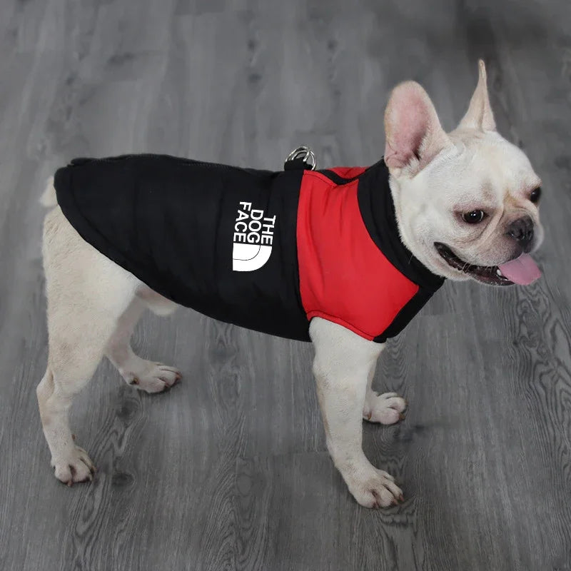 Waterproof Padded Zipper Jacket for Dogs, Warm Dog Clothes, Pet Coat, Winter Vest, Small and Medium Dogs, The Dog Face Outfit