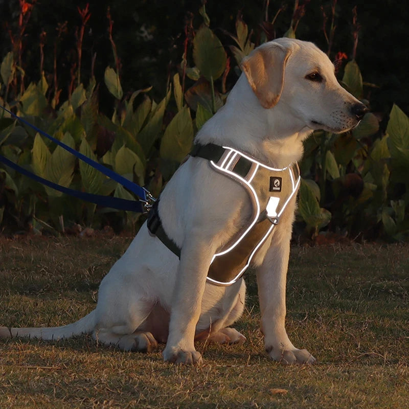 Pet Harness Reflective Dog Harness Vest Adjustable Safety Lead Straps for Medium Large Dogs French Bulldog Walking Harnesses