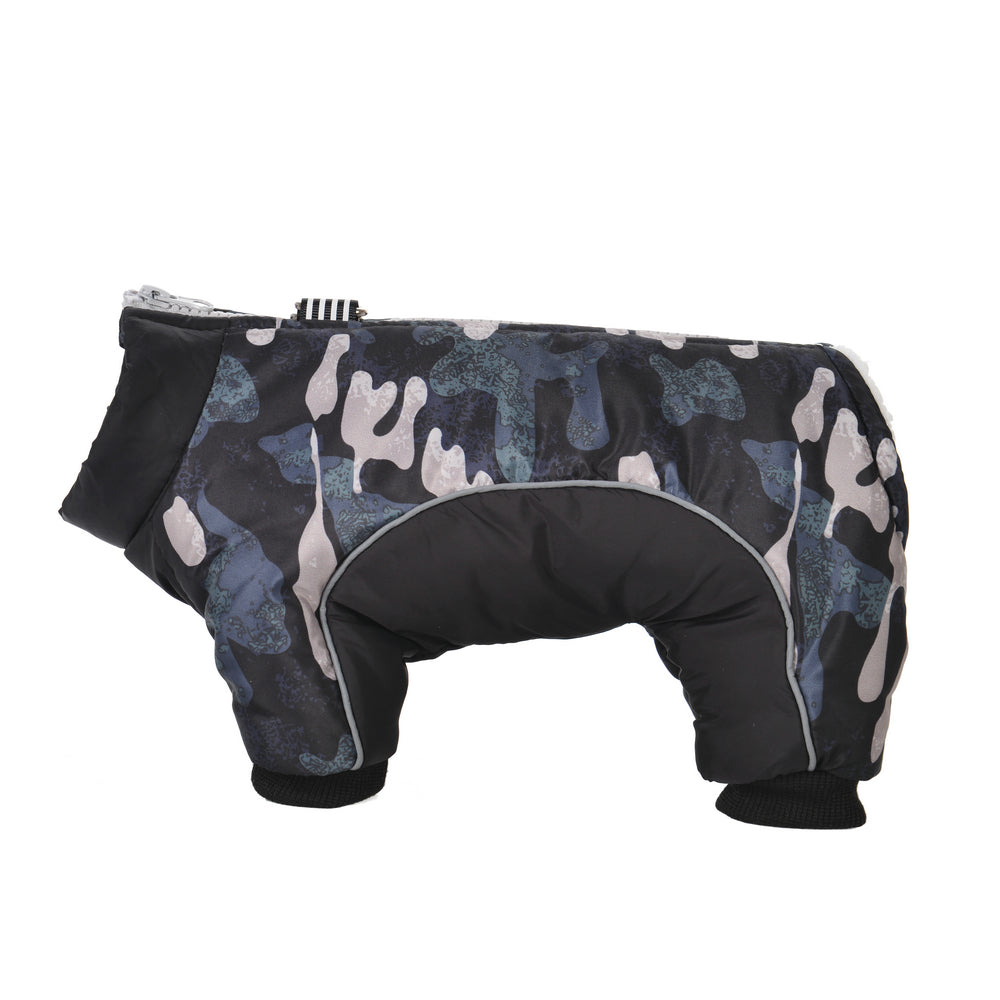 Pet Dog Clothes For Small Dogs Cat Winter Warm Fleece Thicken Coat Puppy Windproof Camouflage Jumpsuit Yorkshire Jacket Overalls