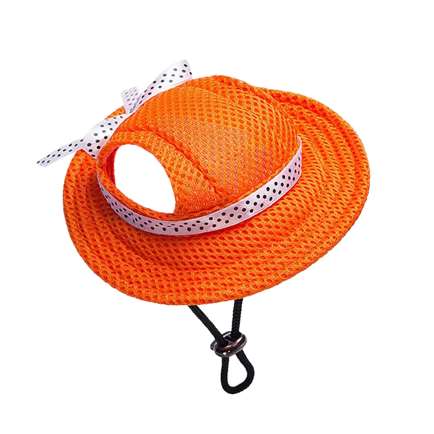 Dog Hat Pet Hats Round DogHat Outdoor Breathable Sun Protection Cap Mesh Sun Cap With Adjustable Chin Strap For Dogs Cats