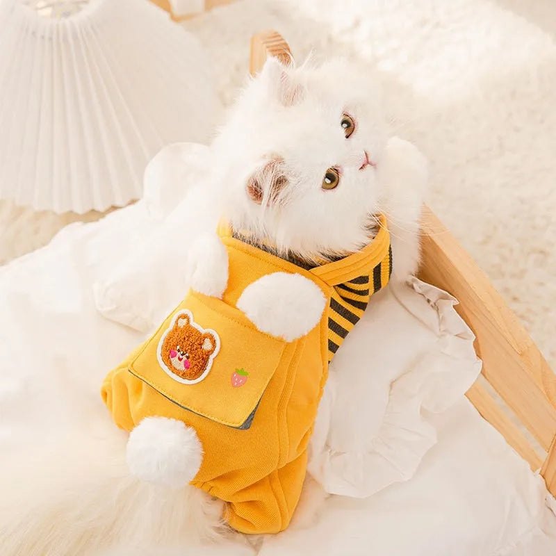 New Luxury Dog Clothes Puppy Costume Striped Dog Jumpsuit Pet Clothes for Dog Dog Sweatshirt Chihuahua French Bulldog Dog Romper