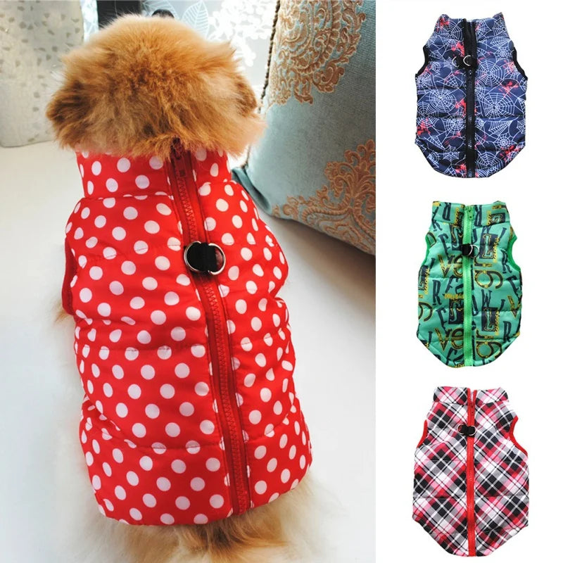 Windproof Dog Clothes For Small Dog Winter Warm Pet Dog Coat Jacket Padded Clothes Puppy Outfit Vest Yorkie Chihuahua Clothes