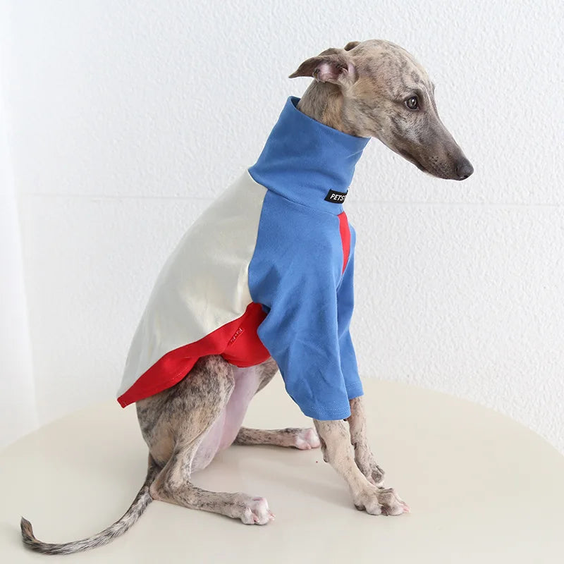 Autumn Winter Warm Soft Dog Clothes High Collar Greyhound 2 Legged Fleece Sweaters Long Sleeve Pet Shirts