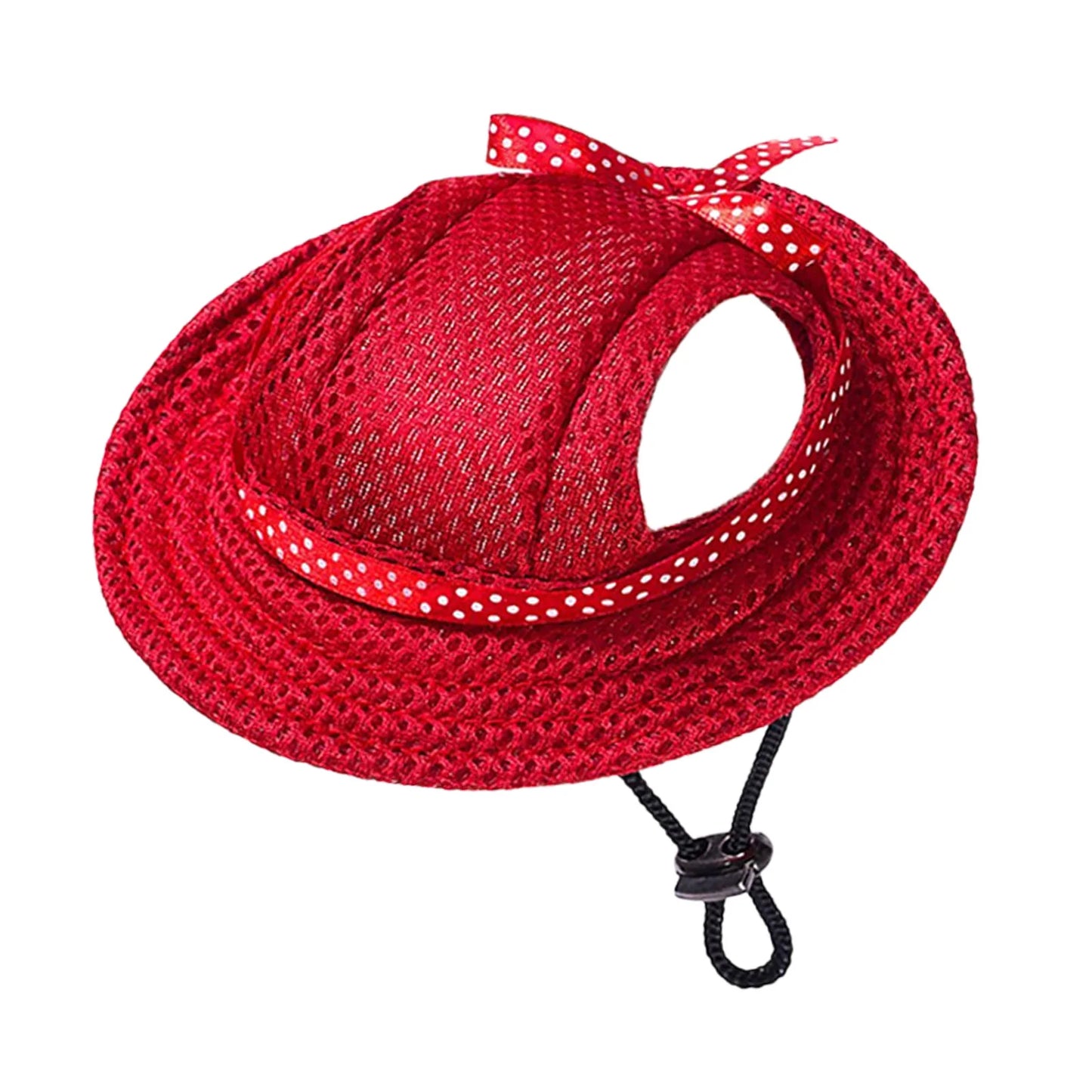 Dog Hat Pet Hats Round DogHat Outdoor Breathable Sun Protection Cap Mesh Sun Cap With Adjustable Chin Strap For Dogs Cats