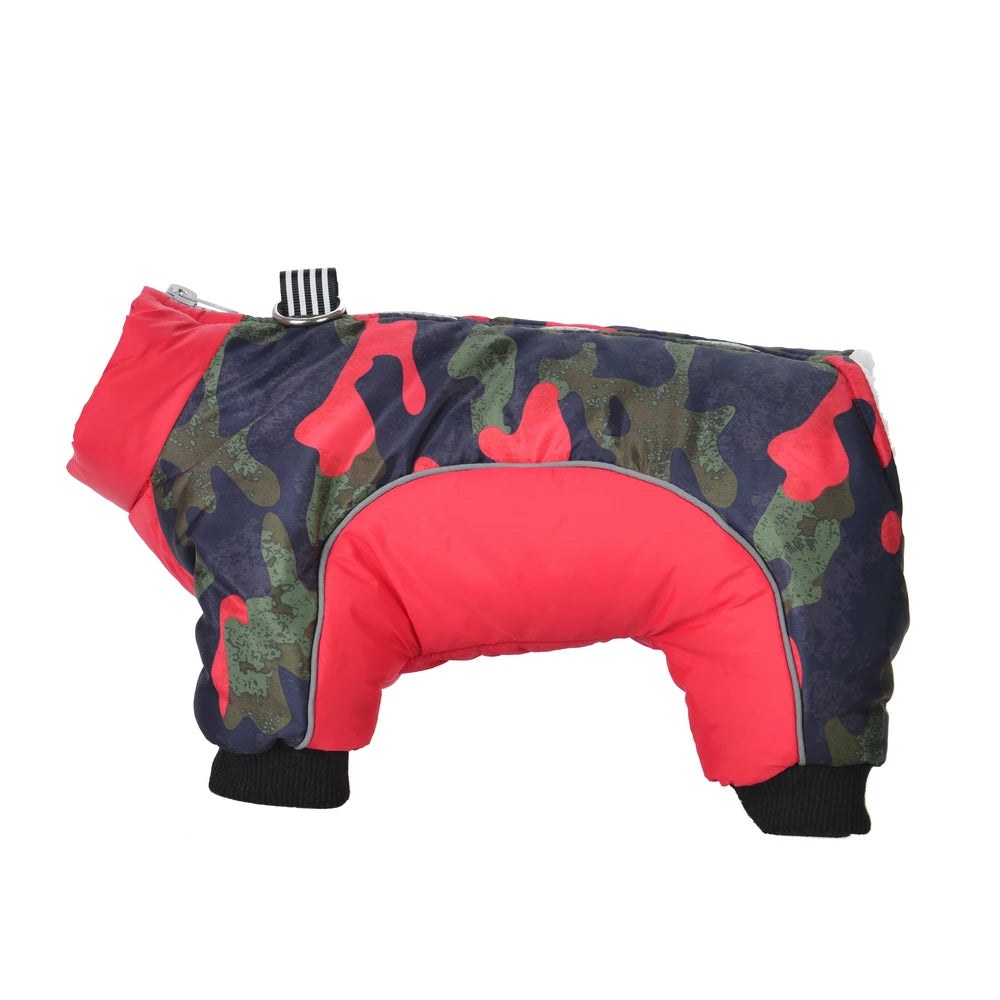 Pet Dog Clothes For Small Dogs Cat Winter Warm Fleece Thicken Coat Puppy Windproof Camouflage Jumpsuit Yorkshire Jacket Overalls