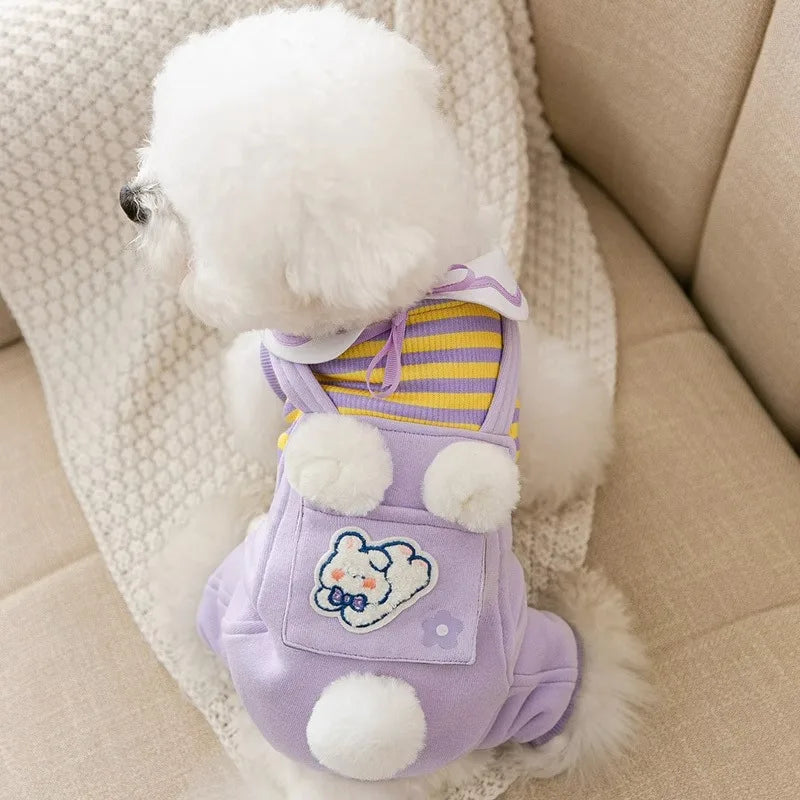 New Luxury Dog Clothes Puppy Costume Striped Dog Jumpsuit Pet Clothes for Dog Dog Sweatshirt Chihuahua French Bulldog Dog Romper