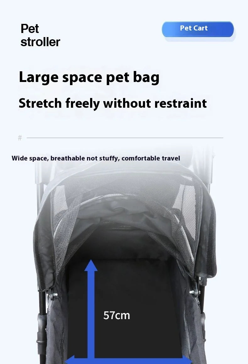 Pet Cart Portable Folding Outdoor Dog Cat Cart Pet Bag Out Small And Medium-Sized Dog Cart Handbag Detachable Multifunctional