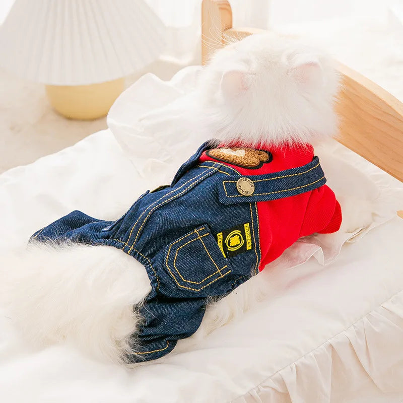 New Luxury Dog Clothes Puppy Costume Striped Dog Jumpsuit Pet Clothes for Dog Dog Sweatshirt Chihuahua French Bulldog Dog Romper