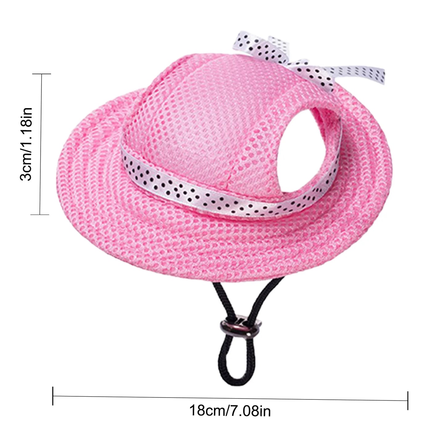 Dog Hat Pet Hats Round DogHat Outdoor Breathable Sun Protection Cap Mesh Sun Cap With Adjustable Chin Strap For Dogs Cats