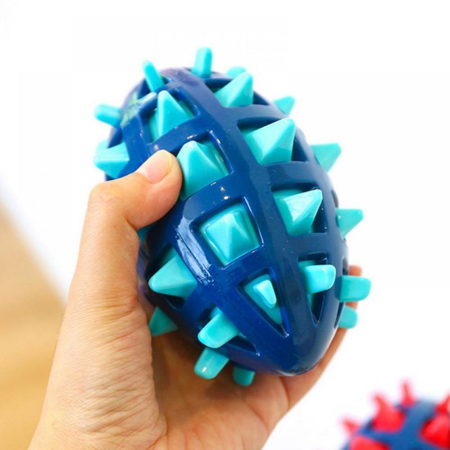 Squeaky Dog Toys For Aggressive Chewers Rubber Puppy Chew Ball With Squeaker, Almost Indestructible and Durable Pet Toy Dog toys