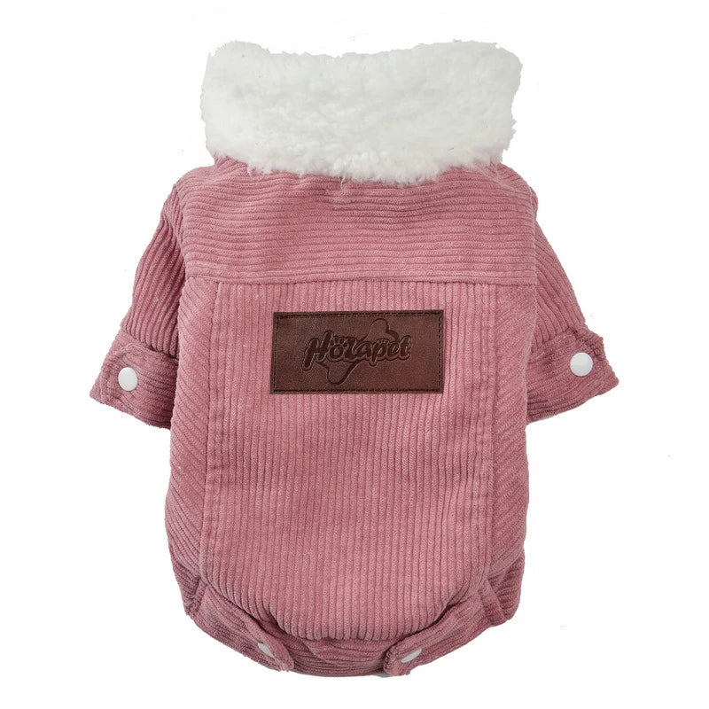 Autumn Winter Pet Dog Clothes Jacket Warm Cozy Thicken Fleece Puppy Clothing for Small Medium Dogs Cats Schnauzer Pug Chihuahua