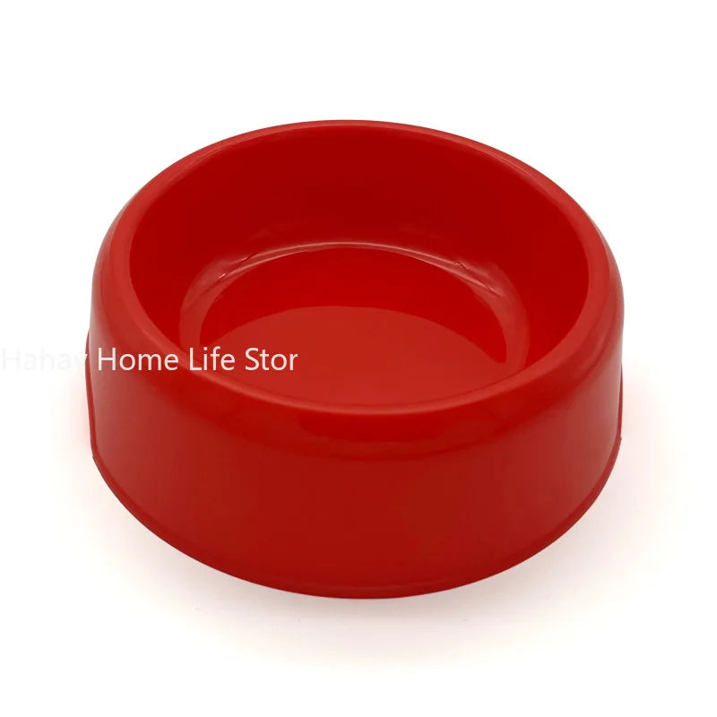 Nordic Style Pet Plastic Bowl Solid Color Simple Round Mouth Dog Bowl Small Fresh Dog Food Set Cat Pet Bowl Dog Accessories